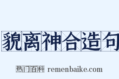 貌离神合造句是什么意思的图片